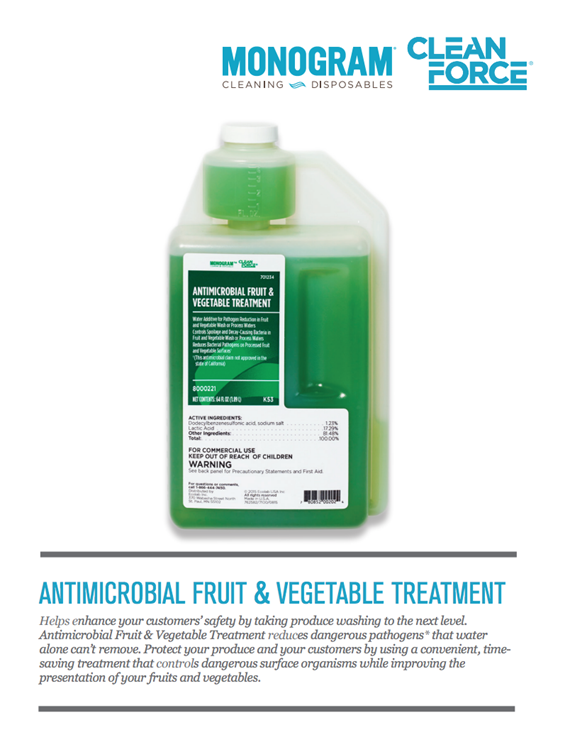 Monogram Clean Force Antimicrobial Fruit Vegetable Treatment