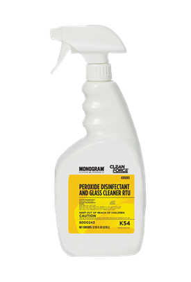 Monogram Clean Force Peroxide Disinfectant and Glass Cleaner RTU